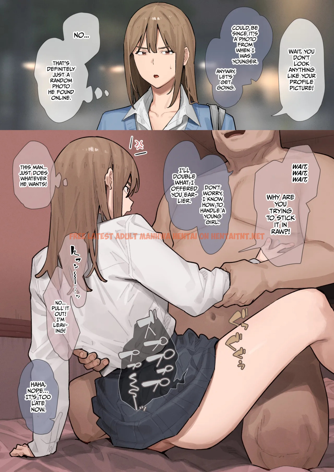A Creepy Old Man Who Looks Different From His Photo Shows Up And Ends Up Cumming Inside A Gyaru - One Shot