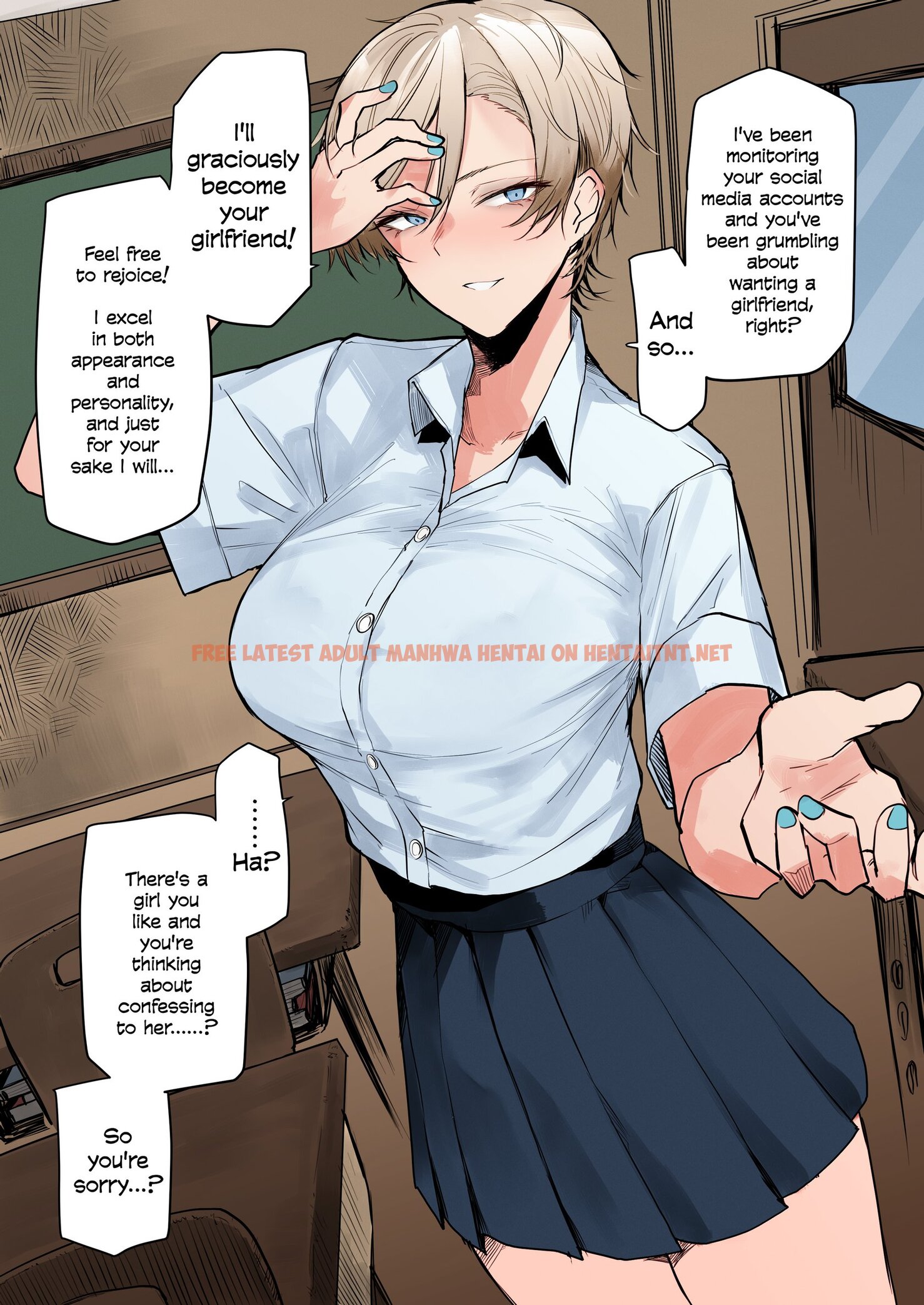 Read Hentai Image 2 in comic Gouman Na Ikemen Onee-san No Manga | A Manga About An Arrogant, Handsome Onee-San [Colorized] - One Shot - hentaitnt.net