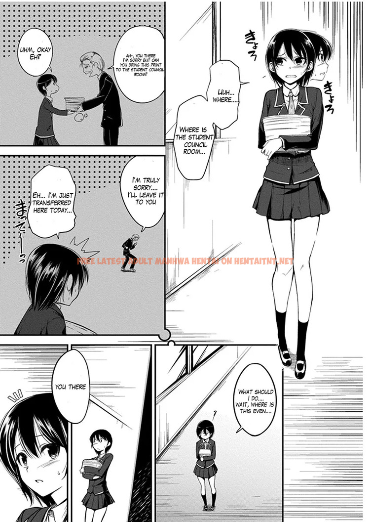 Read Hentai Image 1 in comic Hentai Seitokaishitsu ~Binyuu Tenkousei X Otokonoko~ - One Shot - hentaitnt.net