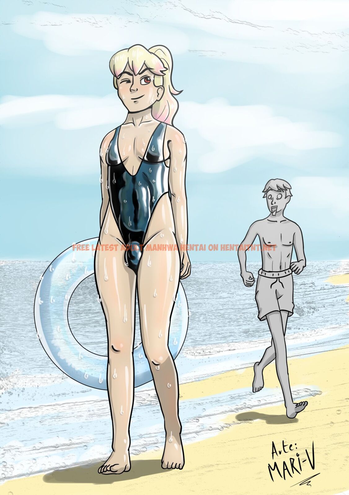 Read Hentai Image 0 in comic Jessy Cd On The Beach - One Shot - hentaitnt.net